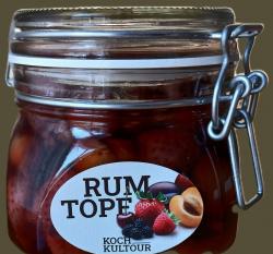 Rumtopffrüchte im Glas